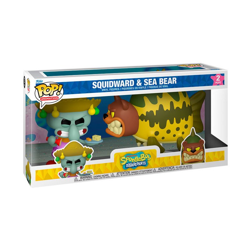 Blister 2 figuras POP Bob Esponja SquarePants Squidward & Sea Bear