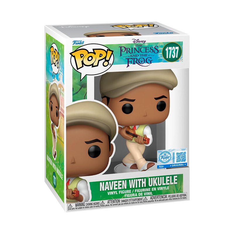 Figura POP Disney Tiana y el Sapo Naveen with Ukulele