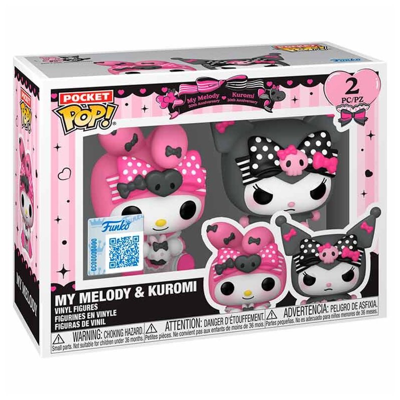 Blister 2 figuras Pocket Pop My Melody & Kuromi Exclusive