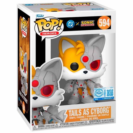 Figura POP Sonic The Hedgehog DC Comics Tails As Cyborg Exclusive