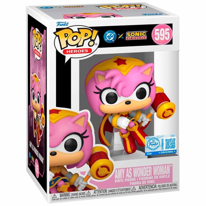 Figura POP Sonic The Hedgehog DC Comics Amy As Wonder Woman Exclusive