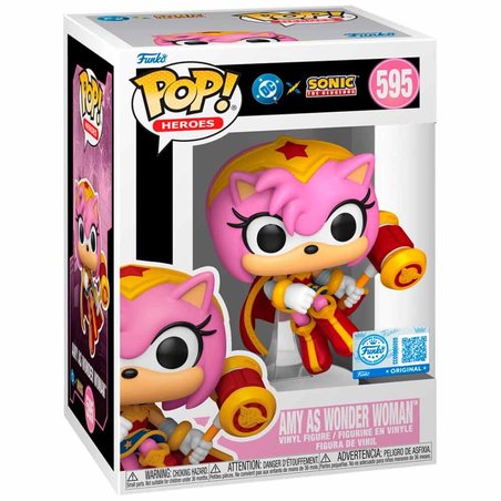 Figura POP Sonic The Hedgehog DC Comics Amy As Wonder Woman Exclusive