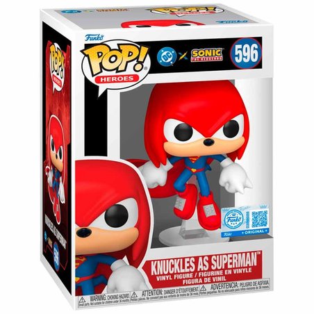 Figura POP Sonic The Hedgehog DC Comics Knuckles As Superman Exclusive