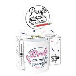Taza - Profe Con Mucho Corazon 330ml