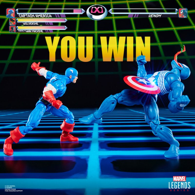 Blister 2 figuras Capitan America & Venom Gameverse Marvel Legends Series 15cm