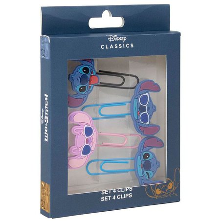 Blister 4 Clips Stitch Disney