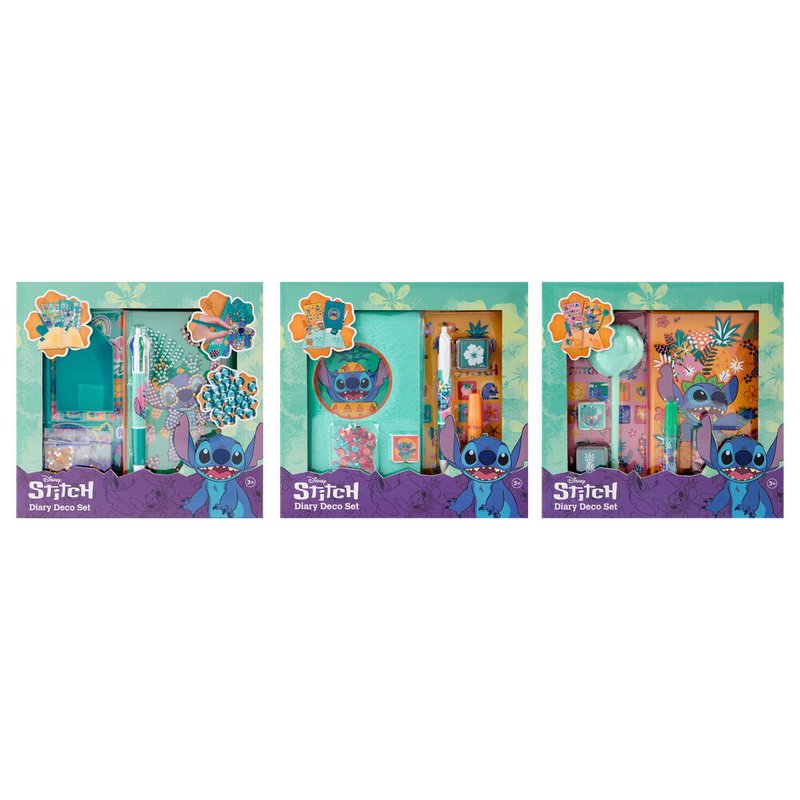 Set Decoracion Diario Stitch Disney