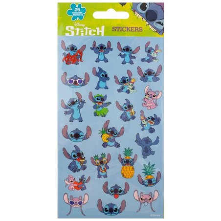 Pegatinas reutilizables Stitch Disney 25pzs