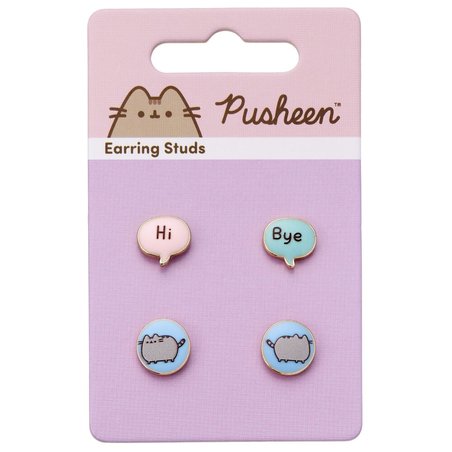 Set 3 pares pendientes Hi Bye Pusheen