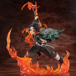 Figura Tanjiro Kamado Kyojuro Rengokus Sword Guard Demon Slayer Kimetsu no Yaiba 19,5cm