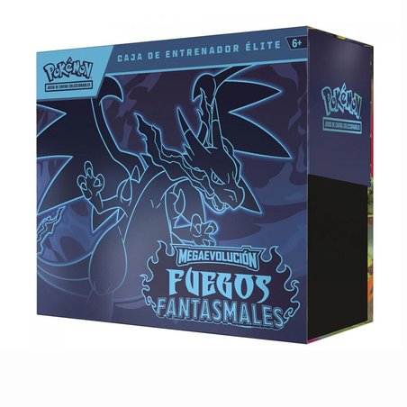 Estuche Entrenador Elite cartas Fuegos Fantasmales Pokemon Latino