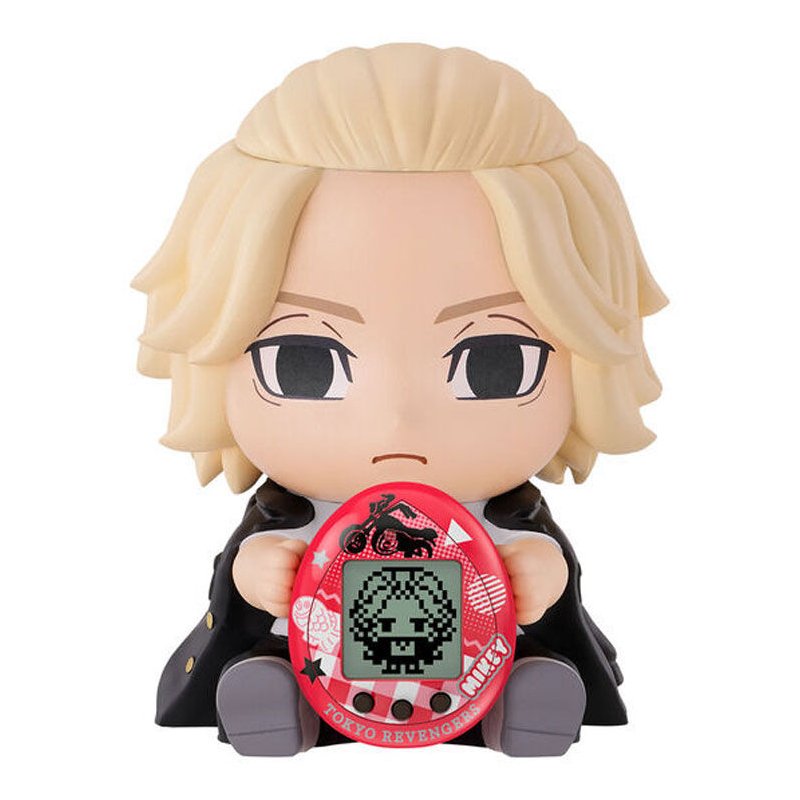 Figura soporte Manjiro + Tamagotchi Hugmy Tokyo Revengers