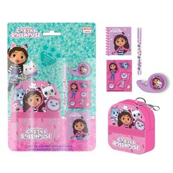Set papeleria Mini Mochila La Casa de Muñecas de Gabby