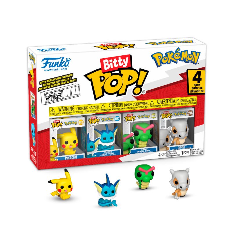 Blister 4 figuras Bitty POP Pokemon Pikachu