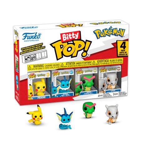 Blister 4 figuras Bitty POP Pokemon Pikachu