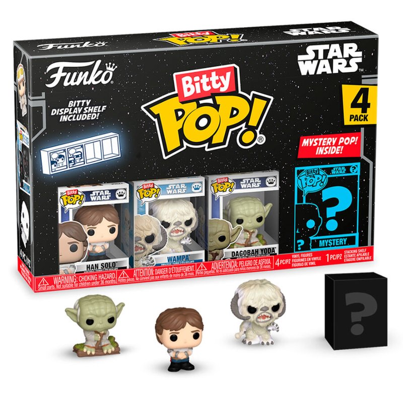 Blister 4 figuras Bitty POP Star Wars Han Solo