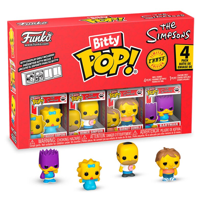 Blister 4 figuras Bitty POP Los Simpsons Maggie