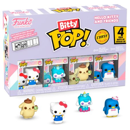 Blister 4 figuras Bitty POP Hello Kitty and Friends Hello Kitty