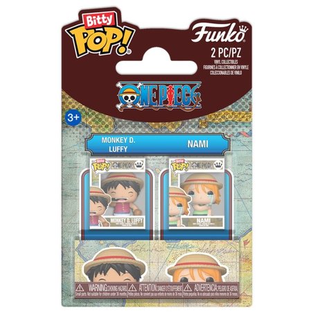 Blister 2 figuras Bitty POP One Piece Luffy & Nami