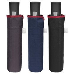 Paraguas plegable automatico colores oscuros 54cm surtido
