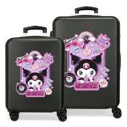 Set 2 maletas trolley ABS Wonder Kuromi Hello Kitty 55-65cm