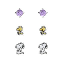 Set 3 Pares de pendientes Snoopy