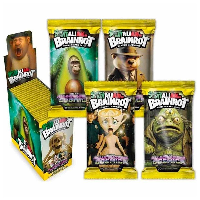 Sobre 7 Cartas coleccionables Serie 2 Allucinacion Cosmica Italian Brainrot Italiano surtido