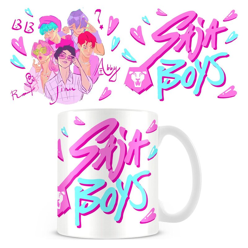 Taza Saja Boys Art KPop Demon Hunters 325ml