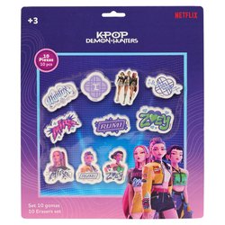 Set gomas borrar Stationery Kpop Demon Hunters