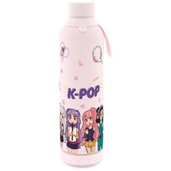 Botella termica con altavoz Pink K-Pop 600ml
