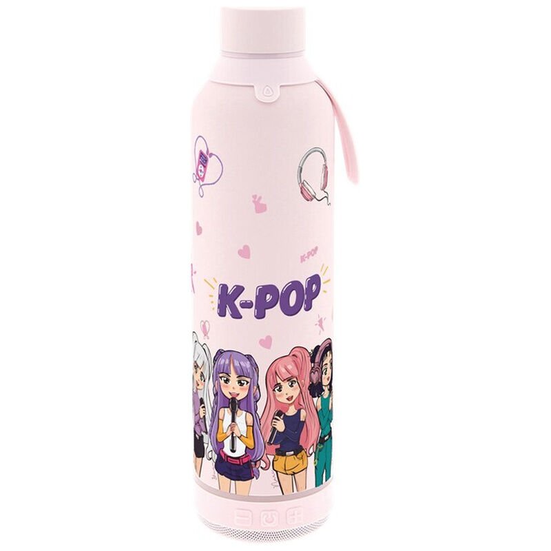 Botella termica con altavoz Pink K-Pop 600ml