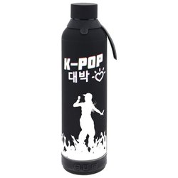 Botella termica con altavoz Black K-Pop 600ml