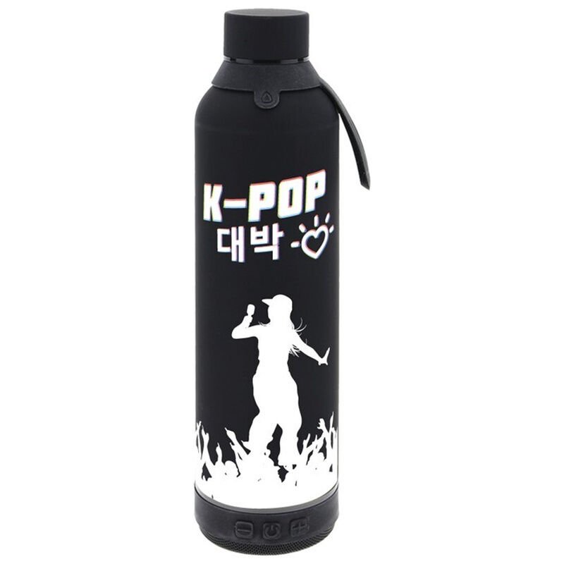 Botella termica con altavoz Black K-Pop 600ml