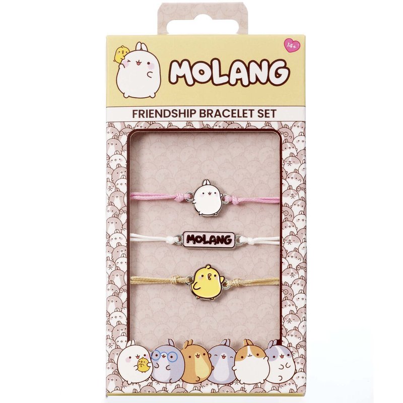 Blister 3 pulseras de la amistad Molang