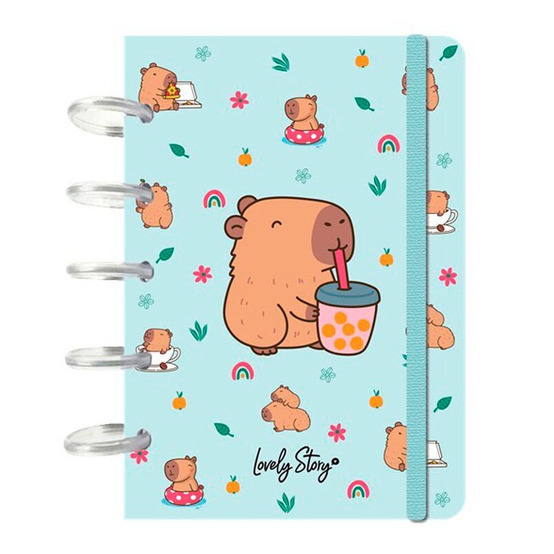 Cuaderno A6 Bubble Tea Capibara