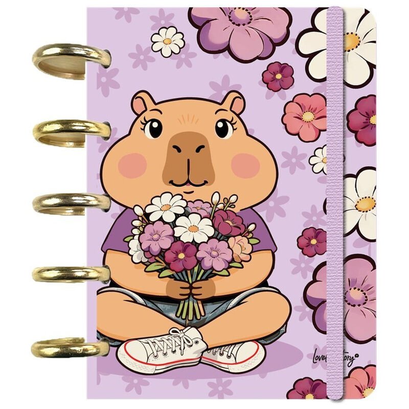Cuaderno A6 Flower Capibara