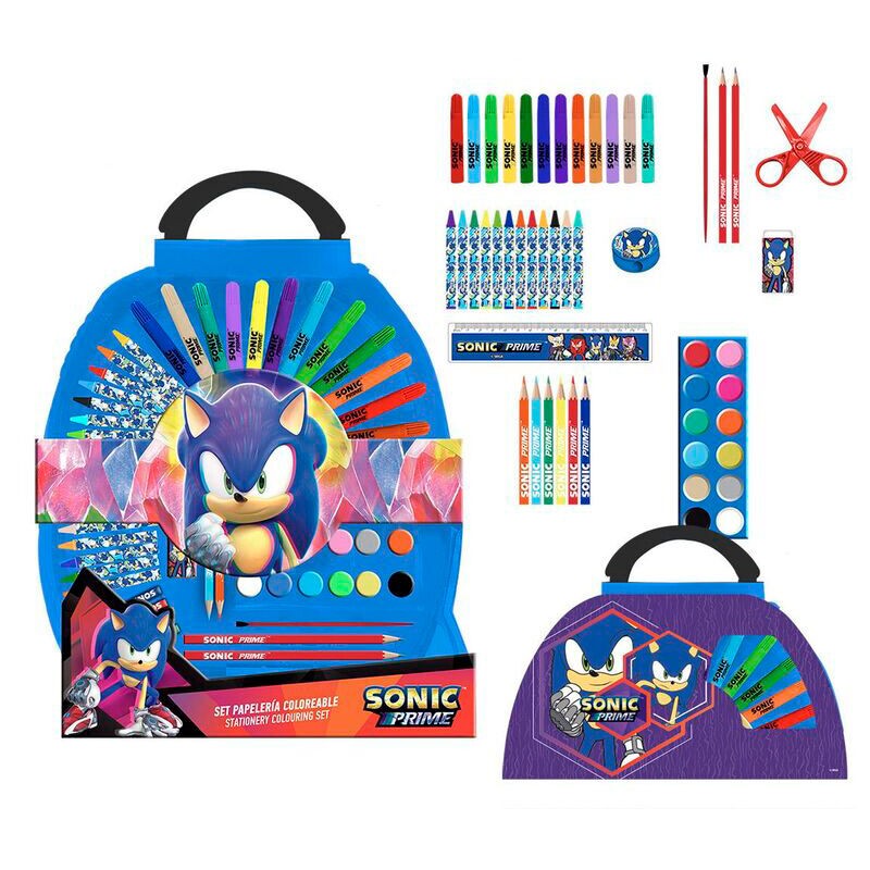 Set Papeleria Sonic Prime 50pzs
