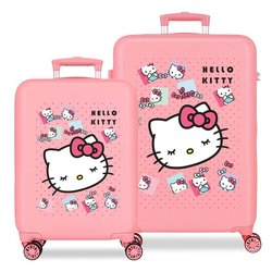 Set 2 maletas trolley ABS Bows Hello Kitty 55/65cm