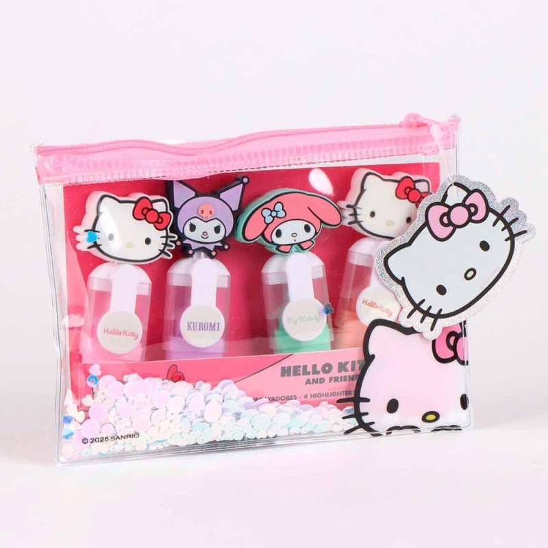 Set 4 subrayadores Hello Kitty surtido