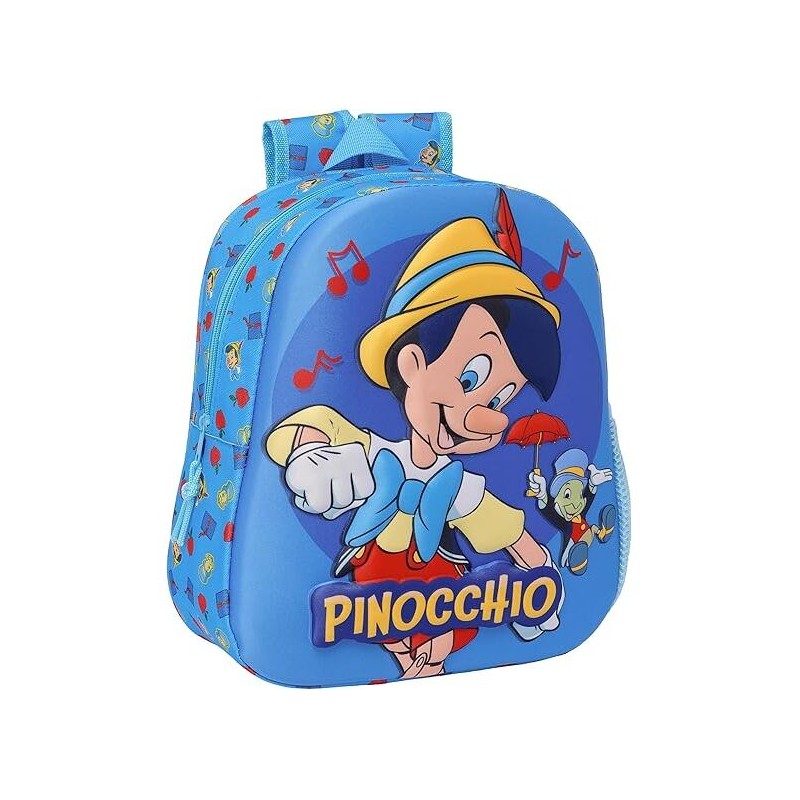 Mochila 3D Pinocho Disney 33cm