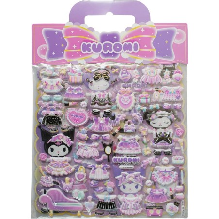 Pegatinas relieve Kuromi Hello Kitty surtido