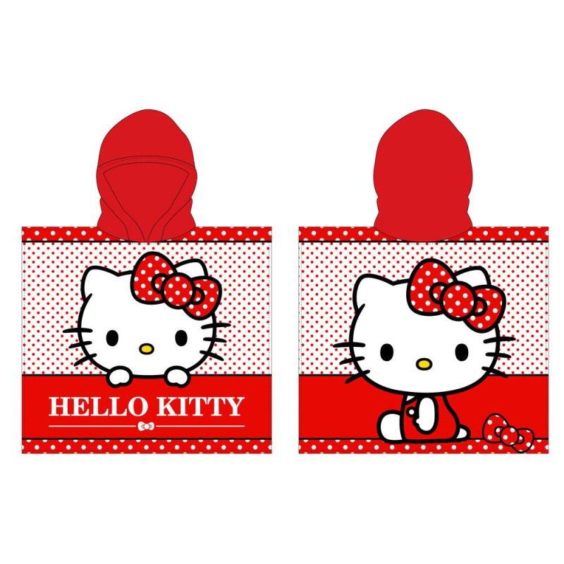 Poncho toalla Hello Kitty microfibra