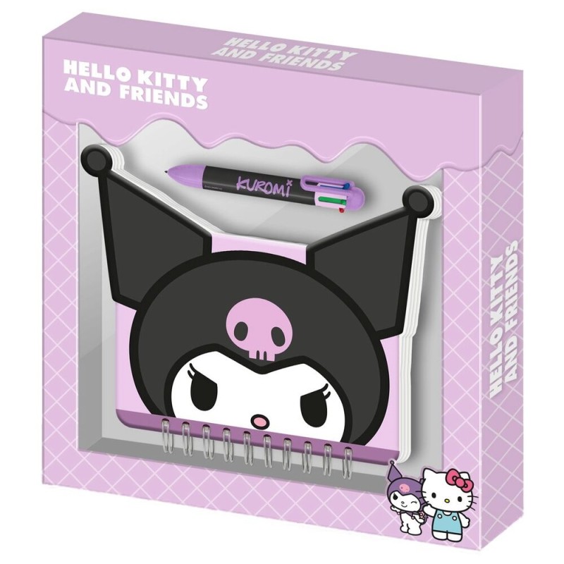 Diario + Boligrafo Kuromi Hello Kitty and Friends