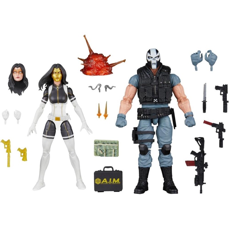 Blister 2 figuras Madame Masque & Crossbones Super Villains Marvel Legends Series 15cm