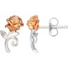 Pendientes Rosa La Bella y la Bestia Disney plata - imagen 3