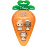 Blister 3 figuras Carrot Pocket POP Disney Princesas Cenicienta Tiana Bella Pascua - imagen 1