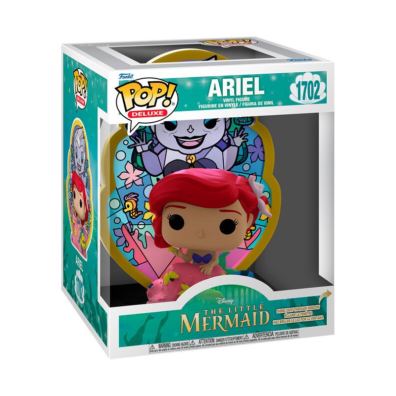 Figura POP Deluxe Disney La Sirenita Ariel Ursula Stained Glass