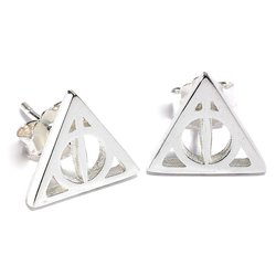 Pendientes Deathly Hallows plata