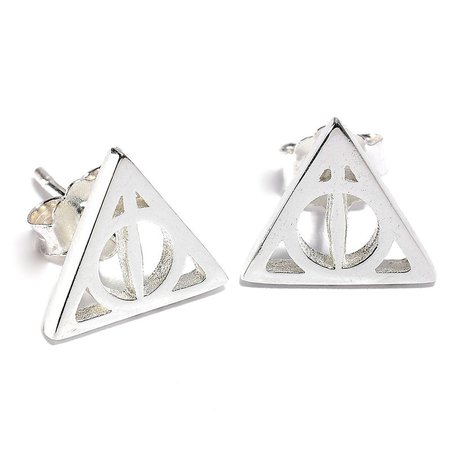 Pendientes Deathly Hallows plata