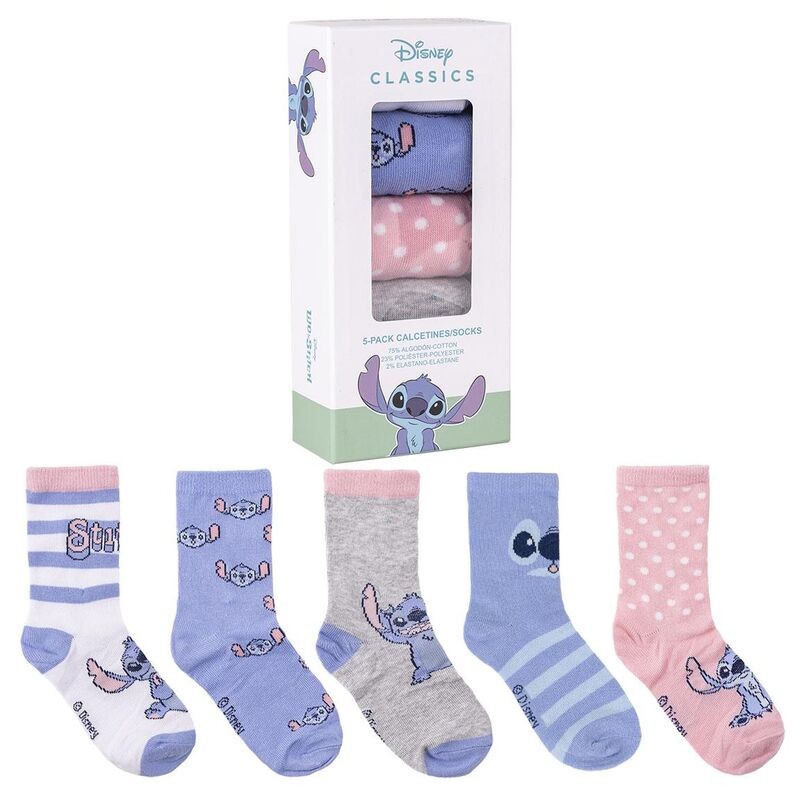 Blister 5 calcetines Stitch Disney